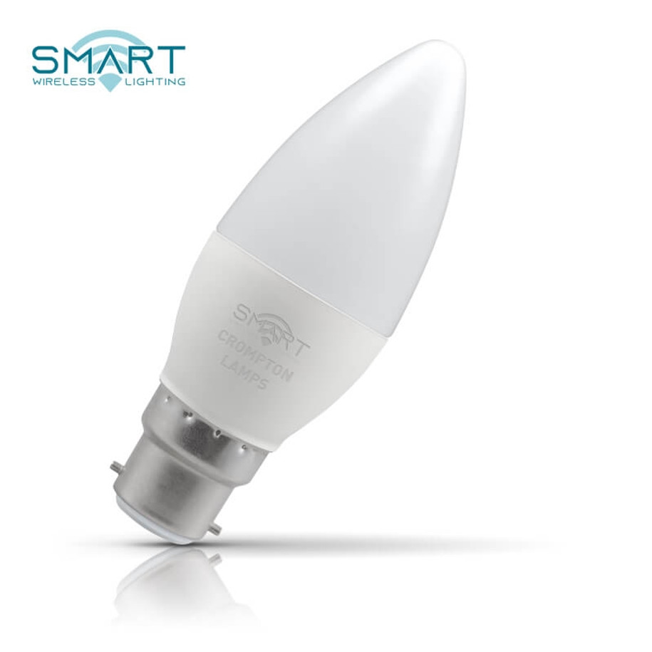 Crompton Lamps Dimmable LED Smart Wifi Candle 5W B22 Warm White Opal Image 3