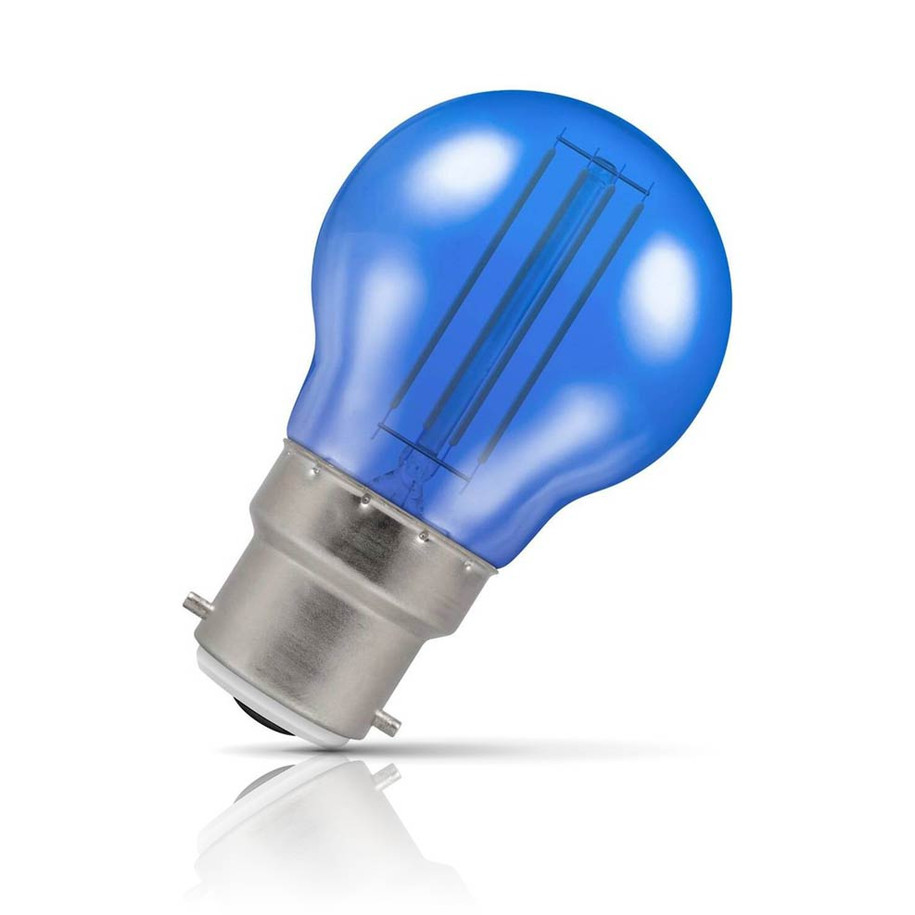 Crompton Golfball LED Light Bulb B22 4.5W (25W Eqv) Blue Harlequin Translucent Price Comparisons | Compare The Build