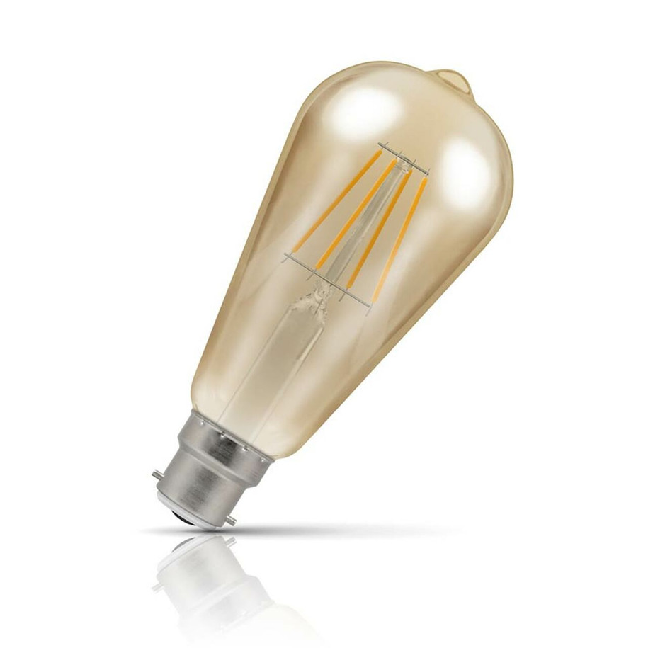 Crompton ST64 LED Light Bulb B22 5W (40W Eqv) Warm White 5-Pack Vintage 2