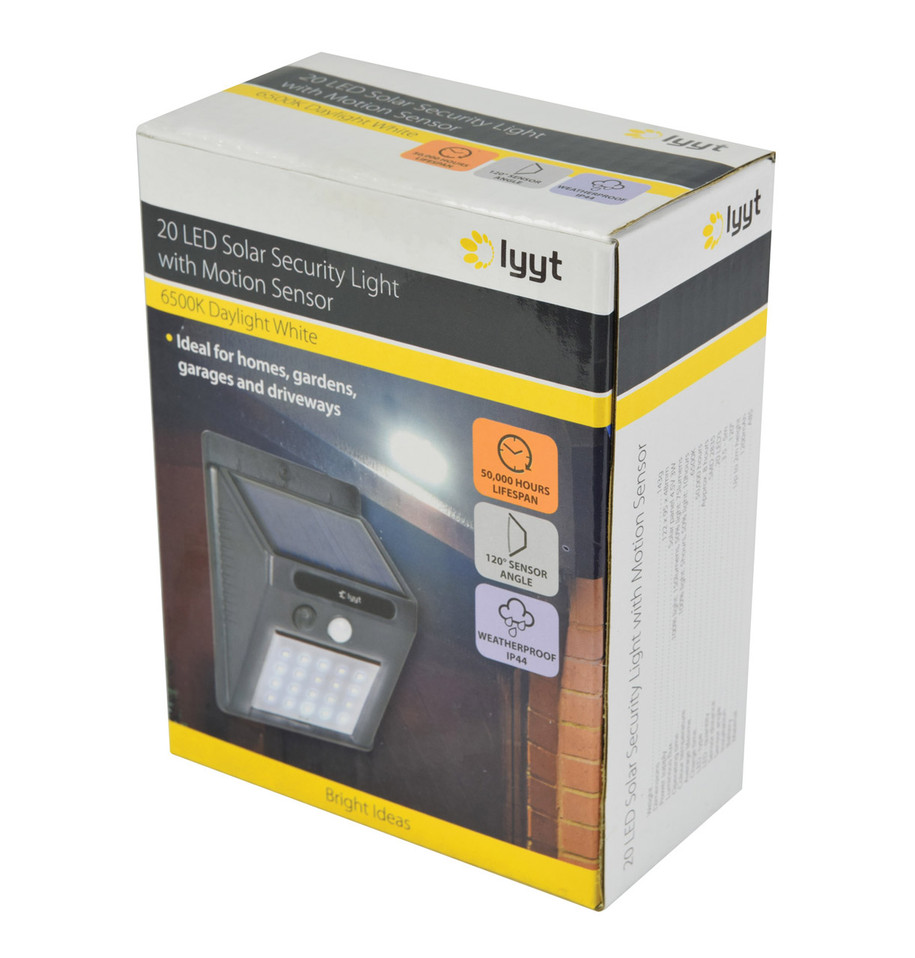Lyyt LED 20 LED Solar IP44 Security Light Daylight Image 4