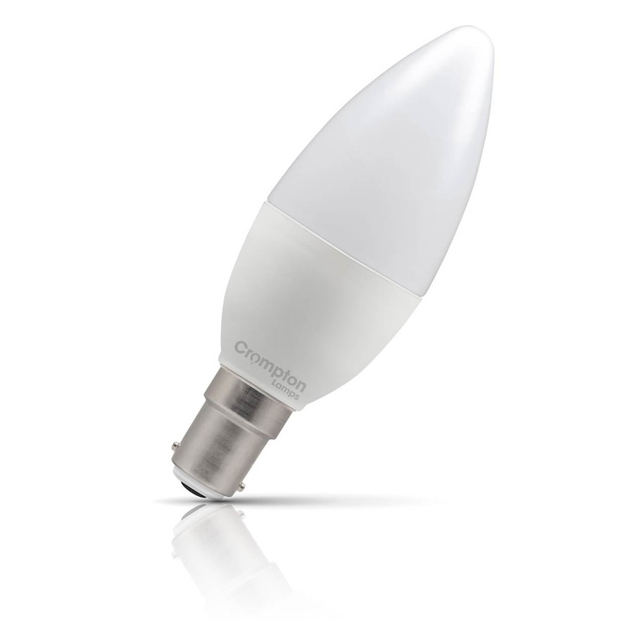 Crompton Candle LED Light Bulb B15 4.2W (40W Eqv) Warm White 5-Pack Opal 2