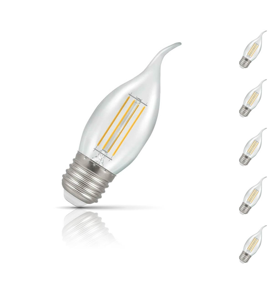 Crompton Candle LED Light Bulb Bent Tip E27 5W (40W Eqv) Warm White 5-Pack Price Comparisons | Compare The Build
