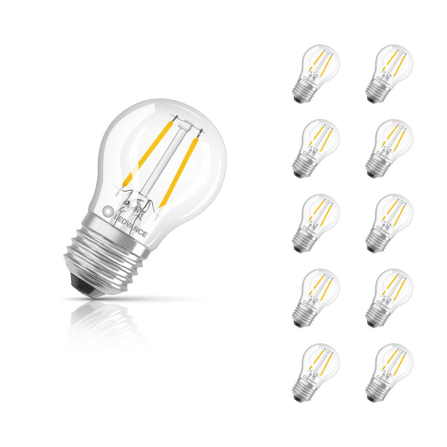 Ledvance Golfball LED Light Bulb E27 4.8W (40W Eqv) Warm White 10-Pack
Image 1