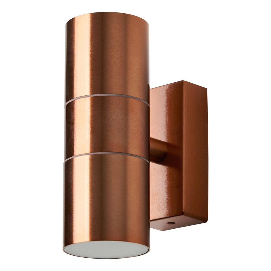Zink LETO Outdoor Up and Down Wall Light Copper 1