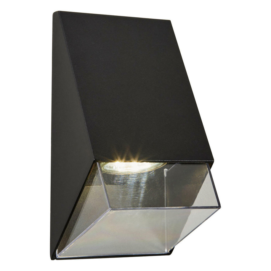 Zinc SENS Outdoor Angled Wall Light Black 2