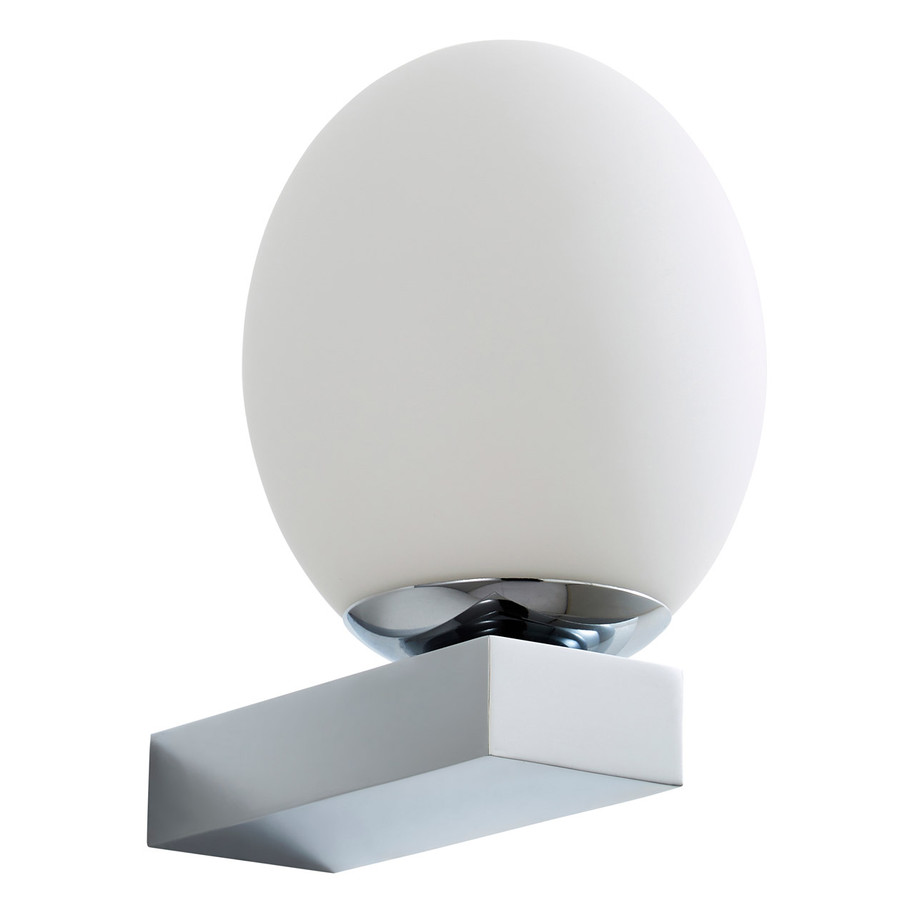 Spa Aglos LED Single Globe Wall Light 3W Cool White Opal Glass and Chrome Price Comparisons | Compare The Build