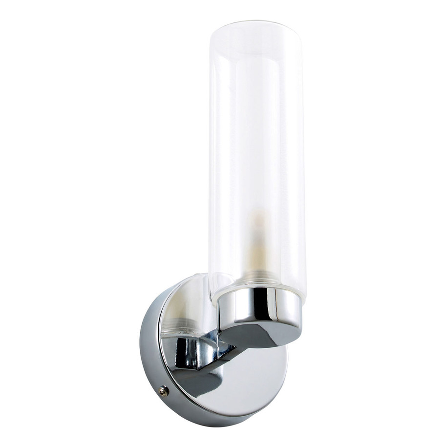 Spa Sparti Tubular Wall Light Clear Glass and Chrome 1