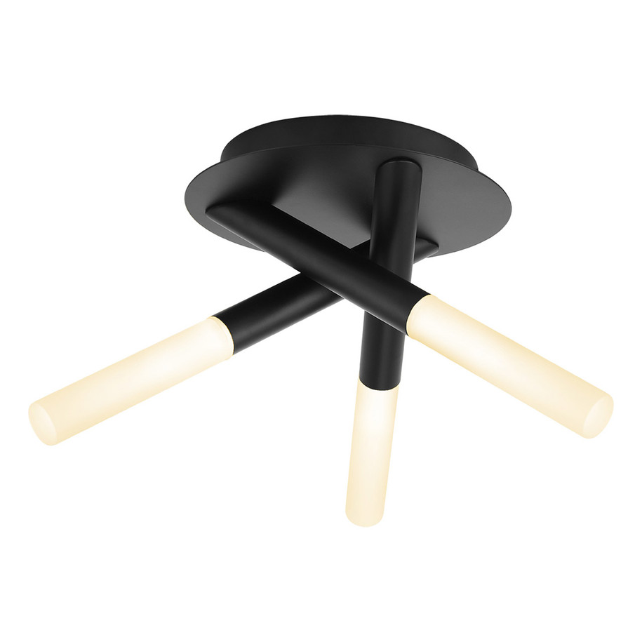 Spa Crux 3-Light Tubular Ceiling Light Frosted Glass and Matte Black Price Comparisons | Compare The Build