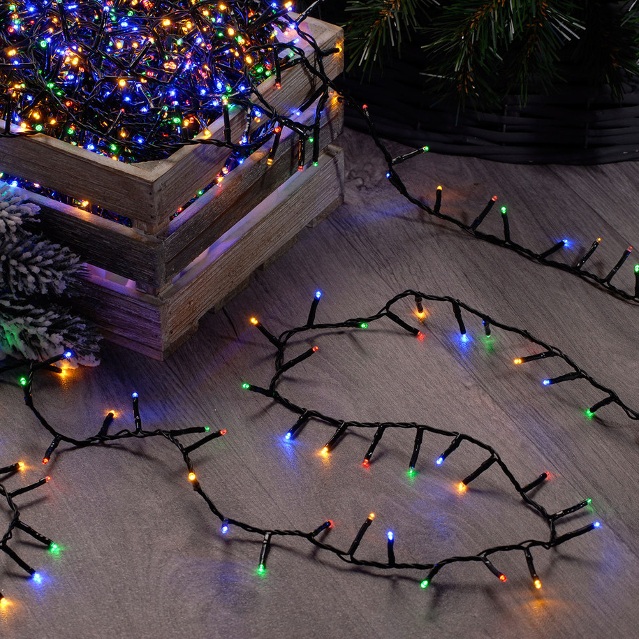 Festive LED String Light 12.9m 12.48W Multi-Coloured 520 Sparkle Light Price Comparisons | Compare The Build