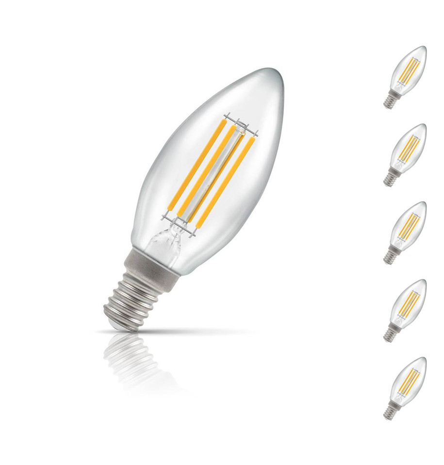 Crompton Candle LED Light Bulb E14 6.5W (60W Eqv) Warm White 5-Pack Price Comparisons | Compare The Build