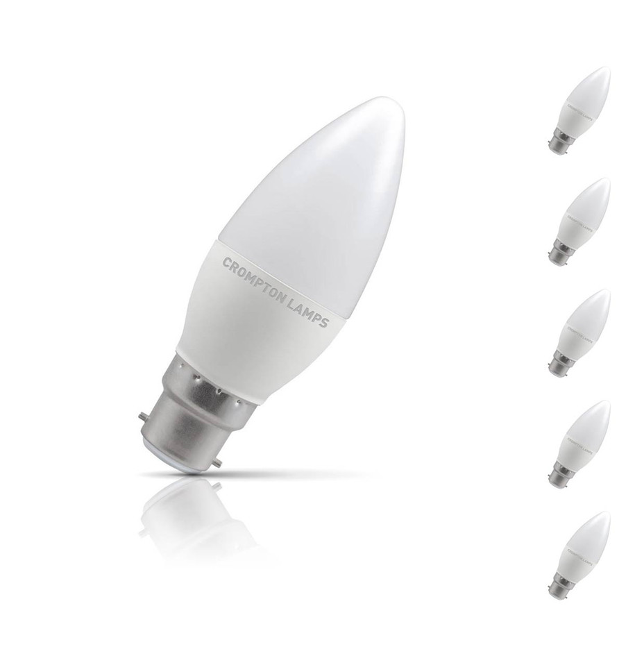 Crompton Candle LED Light Bulb Dimmable B22 5W (40W Eqv) Cool White 5-Pack Opal Price Comparisons | Compare The Build