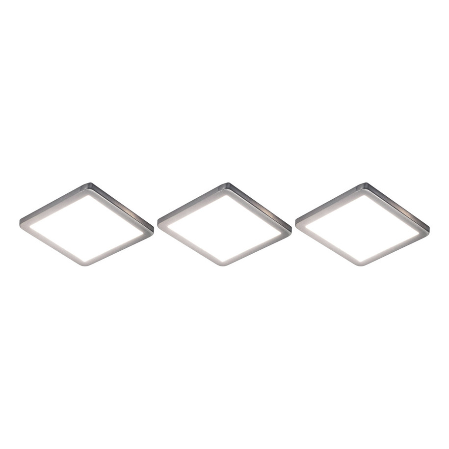 NxtGen Alabama Square LED Under Cabinet Light 3.5W (3 Pack) Daylight Brushed Nickel 1