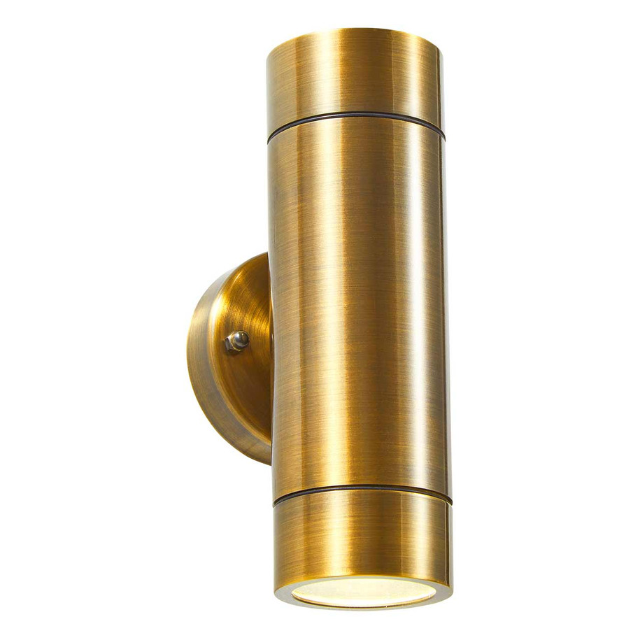 Zink BRAC Outdoor Up and Down Wall Light Brass 2