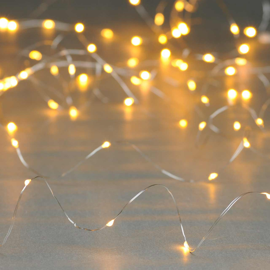 Festive 10m Multifunction Battery Fairy Lights 100 Warm White LEDs 1