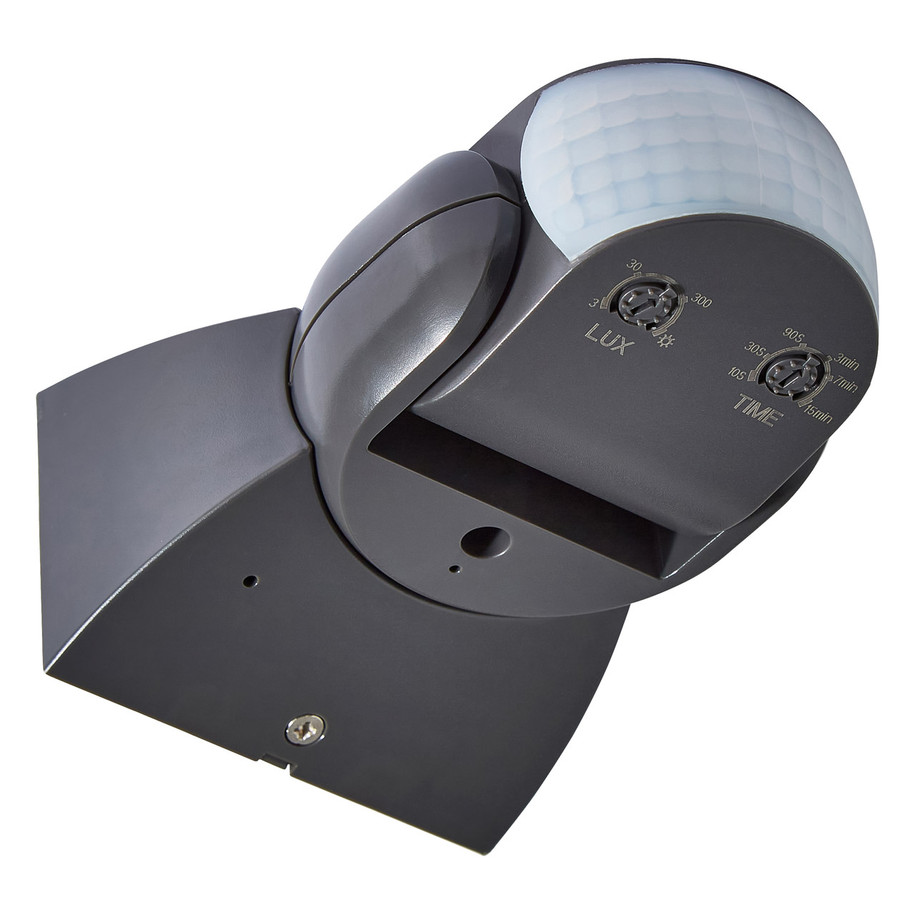 Zink PIR Sensor Adjustable 180° Dion Dark Grey 12-Metre Range 3
