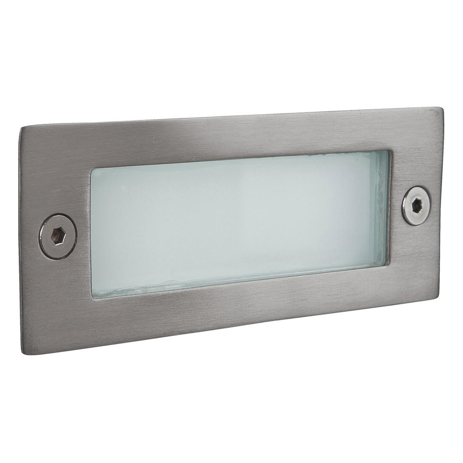 Firstlight LED Modern Style LED Rectangle Brick Light 1.5W Daylight in Stainless Steel and Opal Price Comparisons | Compare The Build