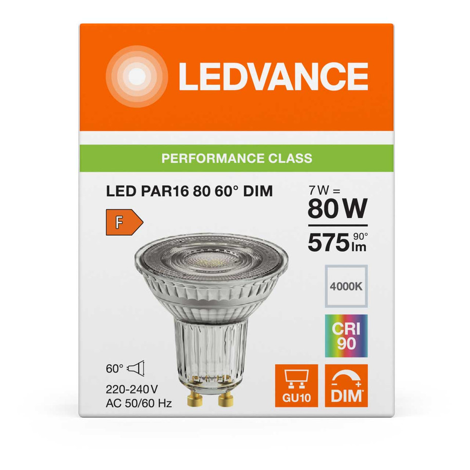 Ledvance LED GU10 Bulbs 8.3W Dimmable Performance Class Cool White 36° 2
