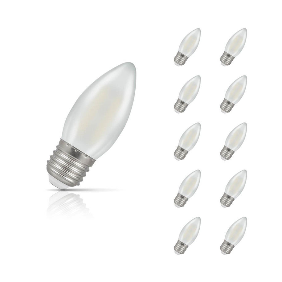 Crompton Candle LED Light Bulb E27 2.5W (25W Eqv) Warm White 10-Pack Pearl Price Comparisons | Compare The Build