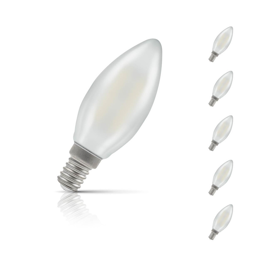 Crompton Candle LED Light Bulb E14 2.5W (25W Eqv) Cool White 5-Pack Pearl Price Comparisons | Compare The Build