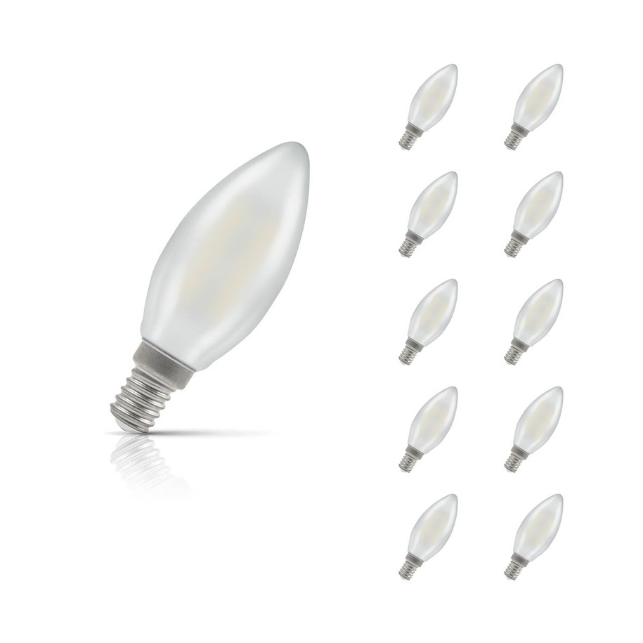 Crompton Candle LED Light Bulb E14 2.2W (25W Eqv) Warm White 10-Pack Pearl Price Comparisons | Compare The Build