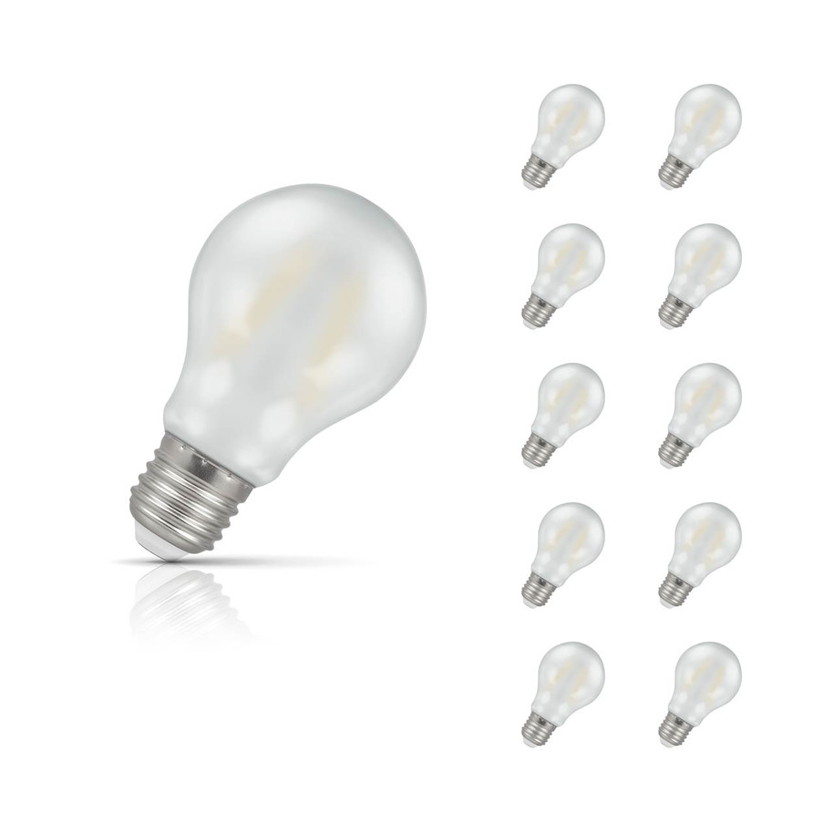 Crompton GLS LED Light Bulb E27 4.2W (40W Eqv) Warm White 10-Pack Filament Pearl 1