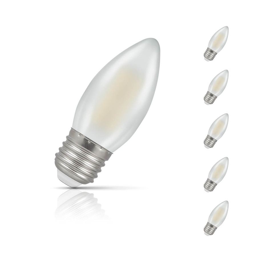 Crompton Candle LED Light Bulb E27 4.2W (40W Eqv) Cool White 5-Pack 1