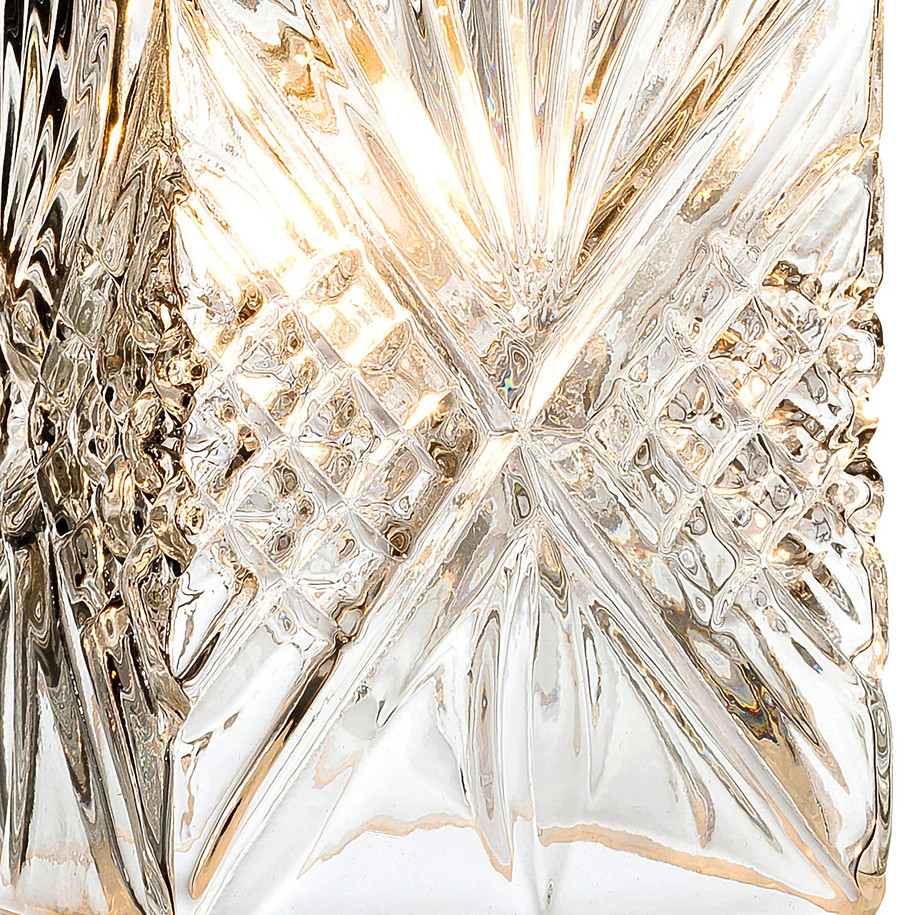 Firstlight Decanter Modern Style 10cm Pendant Light in Chrome and Clear Decorative Glass 2