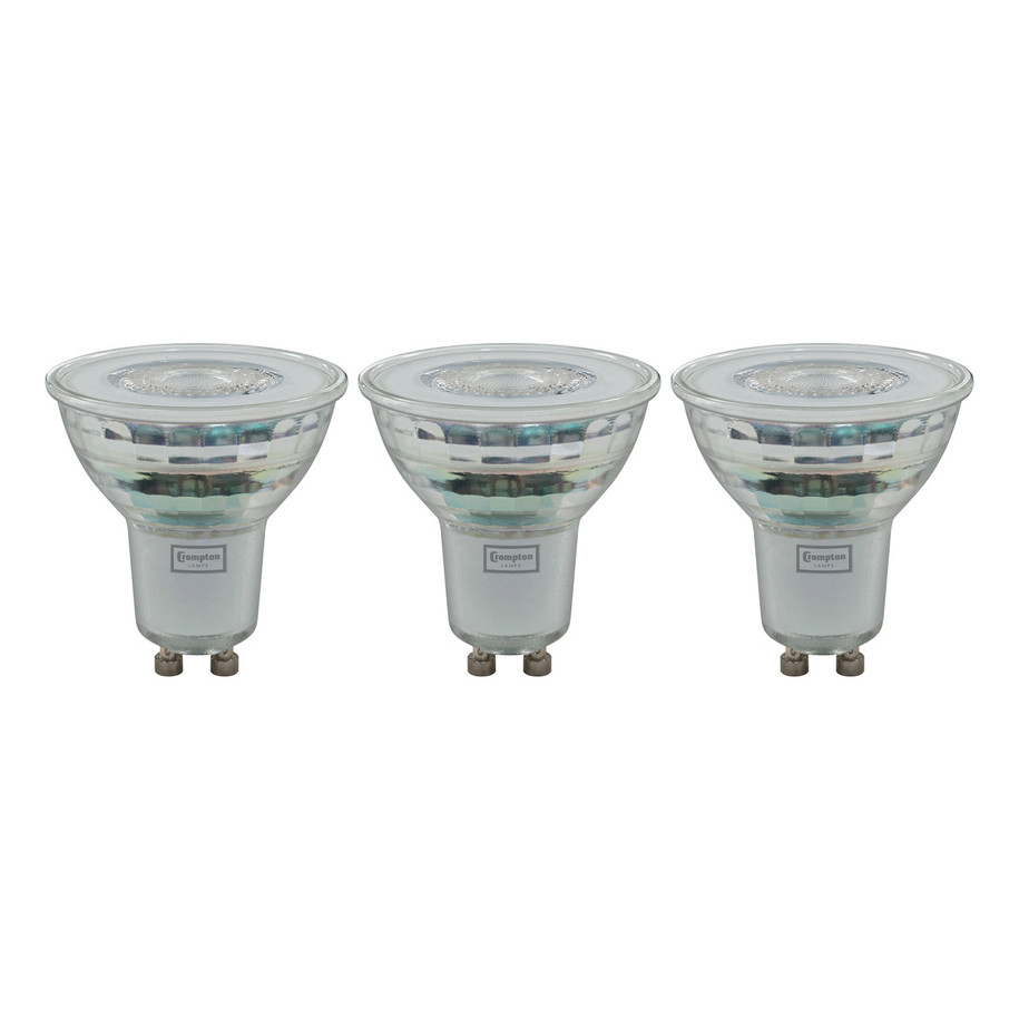 Crompton GU10 Spotlight LED Bulb Dimmable 4W (50W Eqv) Warm White 35° 3-Pack 1