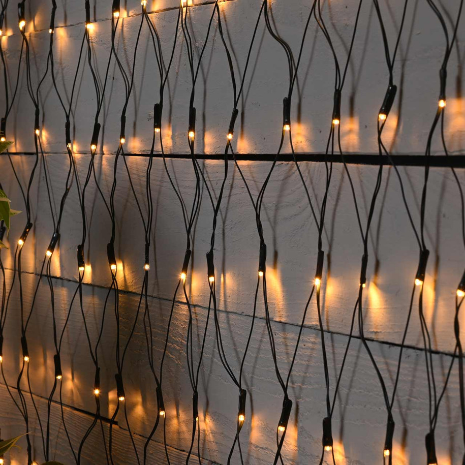 Festive Indoor & Outdoor 175cm x 120cm Firefly Net Light Warm White LEDs 1