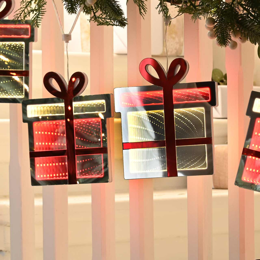 Festive 175cm Garland With 6 Gift Box Infinity Lights 2