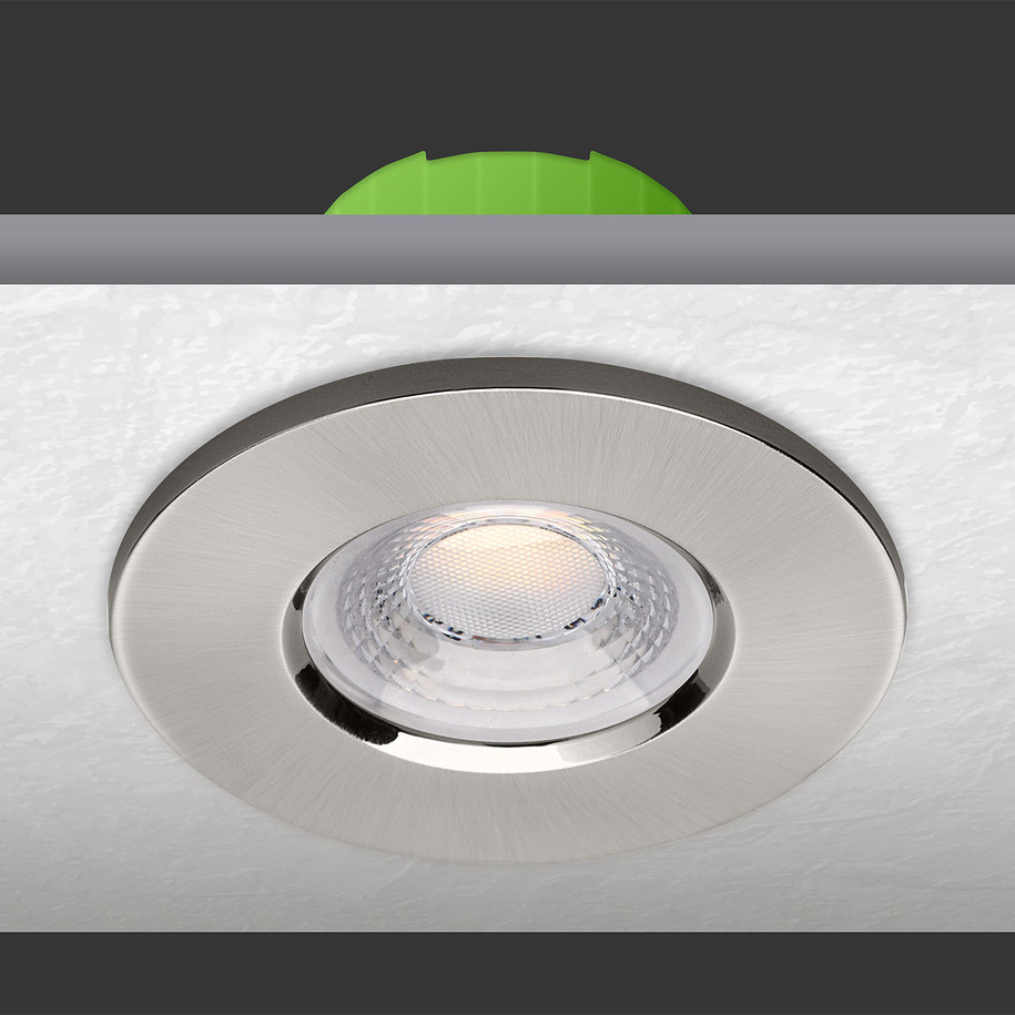 nxt gen NovaLite LED Fire Rated Downlight 6W Dimmable CCT Satin Nickel 9