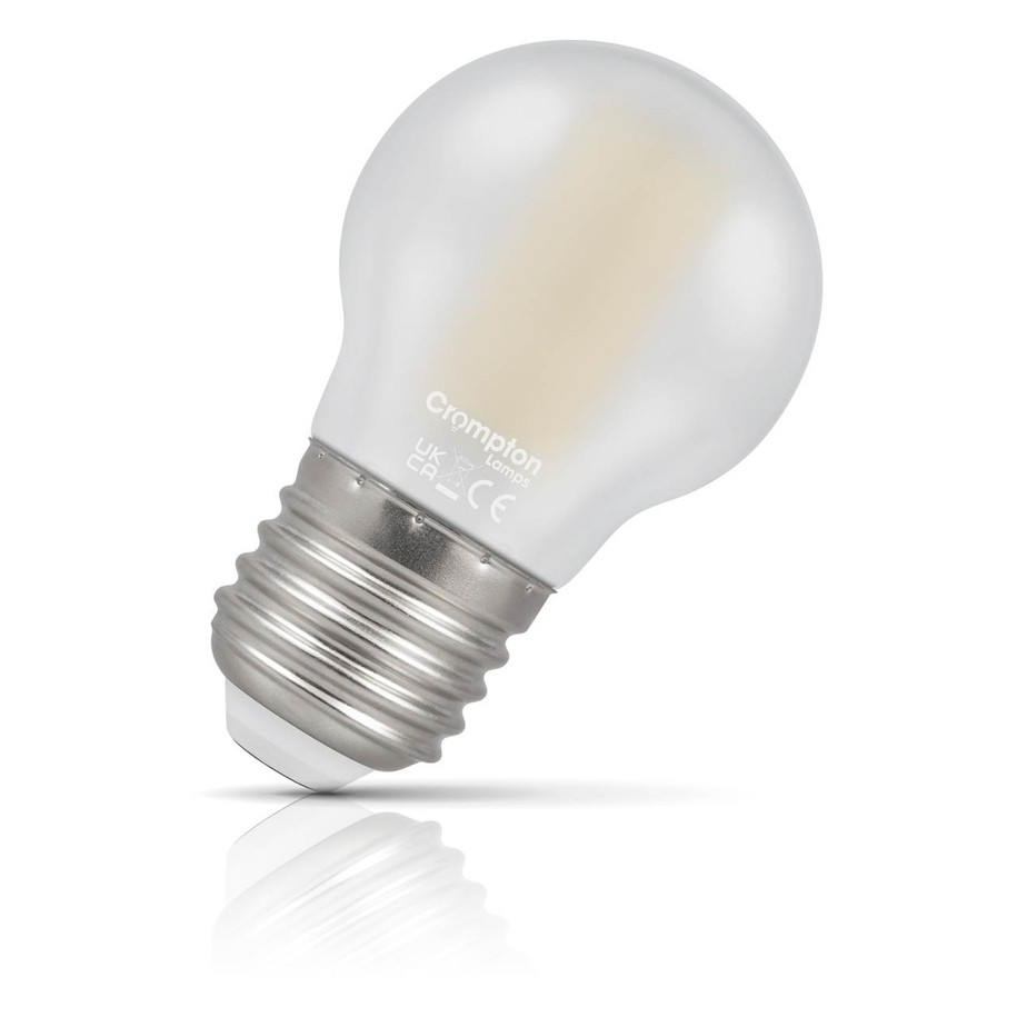 Crompton Lamps LED Golfball 6.5W E27 Dimmable Filament 3-Pack Warm White Pearl 60W Eqv 3