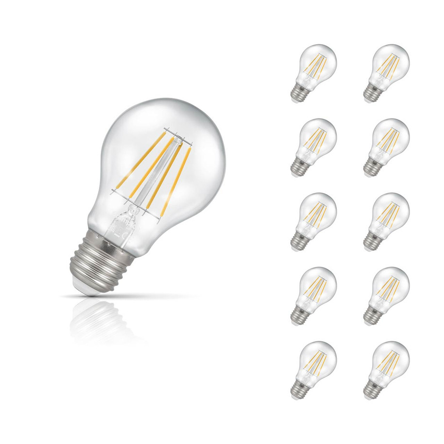 Crompton Lamps LED GLS 4.2W E27 Filament 10-Pack Cool White Clear 40W Eqv 1