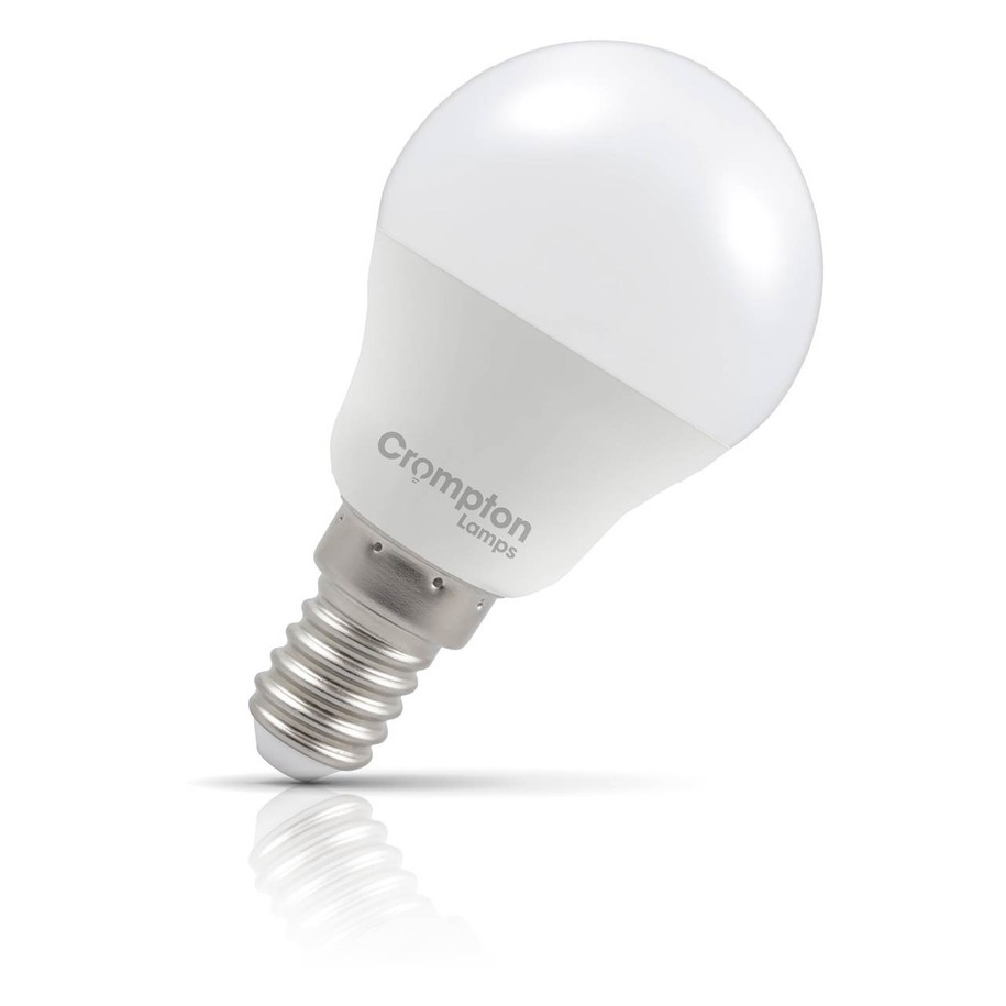 Crompton Lamps LED Golfball 2.2W E14 3-Pack Cool White Opal 25W Eqv 2