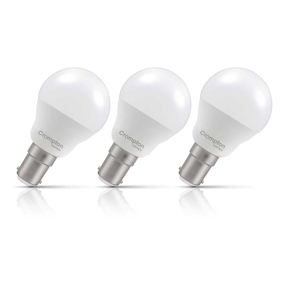 Crompton Lamps LED Golfball 2.2W B15 3-Pack Daylight Opal 25W Eqv 1