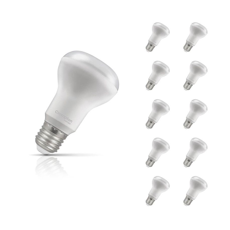 Crompton Lamps LED R63/R64 Reflector 7W E27 10-Pack Cool White 122° Opal 40W Eqv