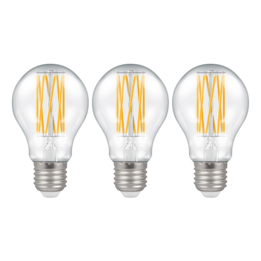 Crompton GLS LED Light Bulb Ultra-Efficient E27 3.8W (60W Eqv) Warm White 3-Pack A-Class Clear 2