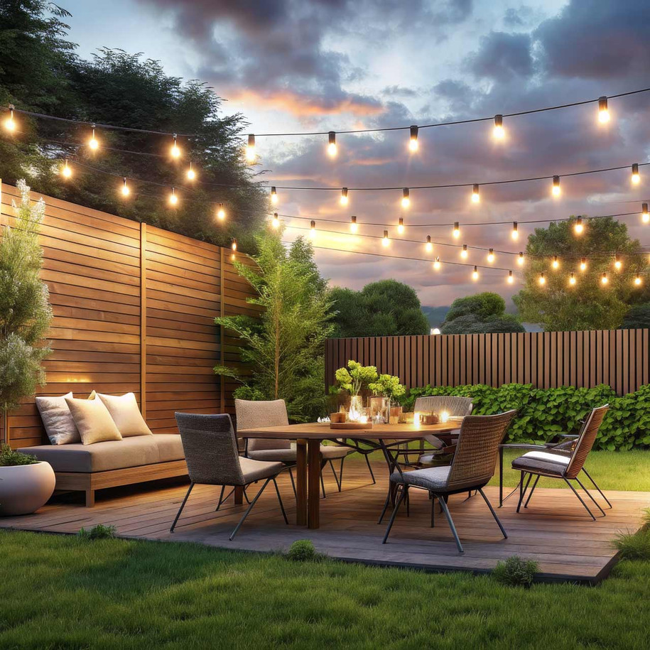 nxt gen Premium 10m Connectible Outdoor Festoon Lights 20x E27 Sockets