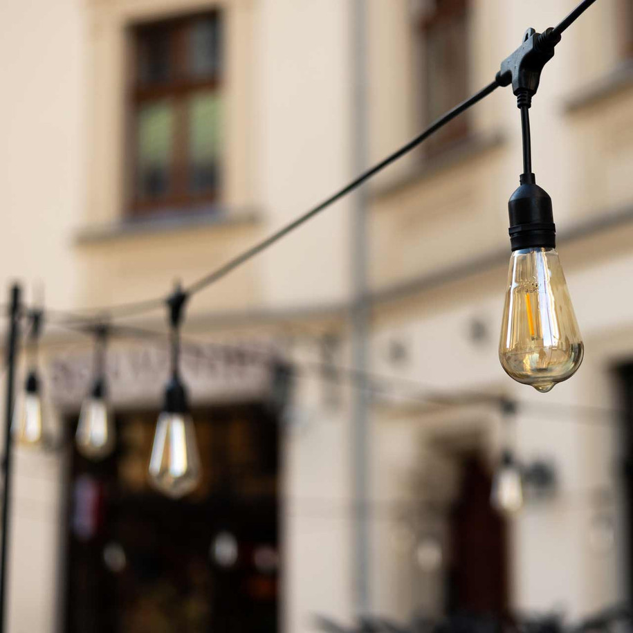 nxt gen Premium 10m Connectible Outdoor Festoon Lights 20x E27 Drop Sockets 5