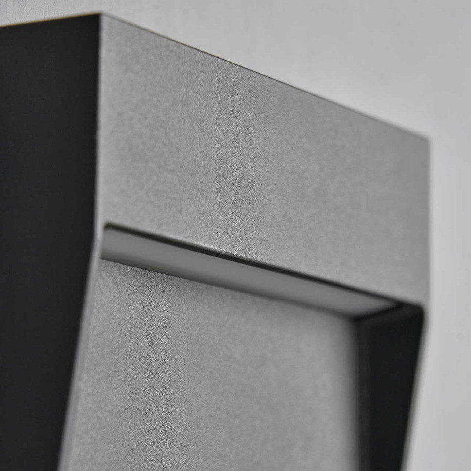 Zink Puya 3W LED Square 10cm Guide Light Cool White in Anthracite 6