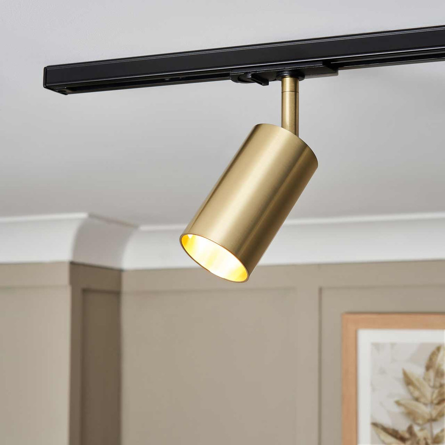 Culina Cory 1 Head Track Light Satin Brass 4