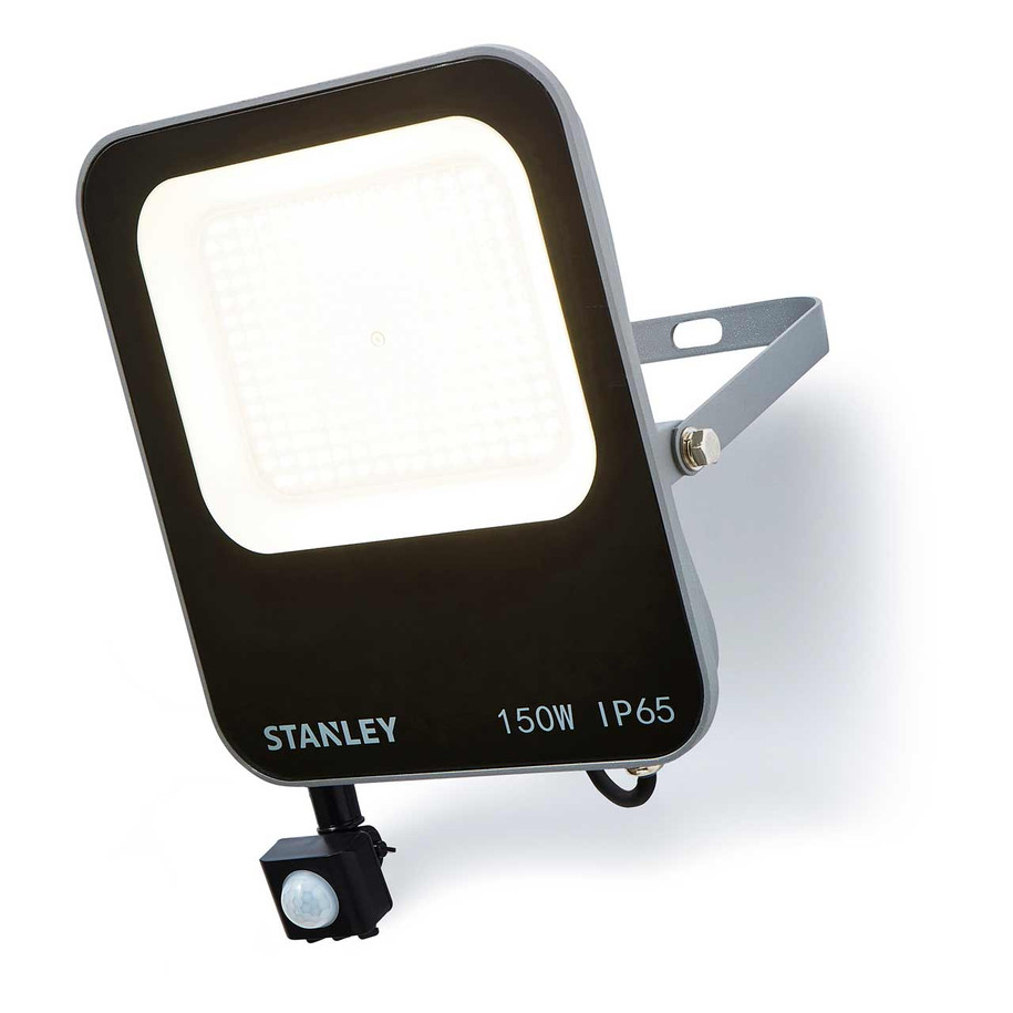 Stanley 150W LED Floodlight with PIR in Black & Anthracite 2