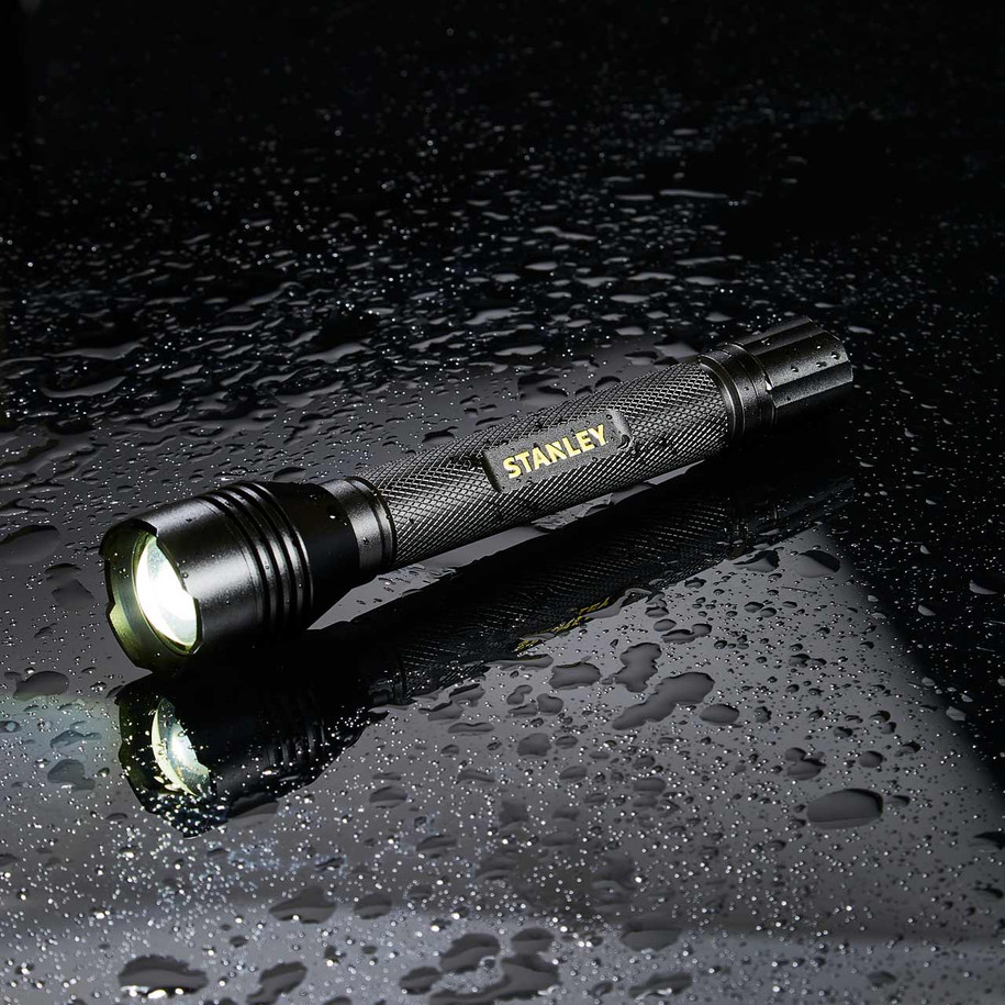 Stanley 280 Lumen Battery Powered LED Adjustable Hand Torch in Black & Yellow 2