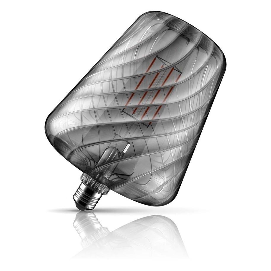 Crompton Lamps LED Vase 4.5W Decorative Solis 120mm Extra Warm White Smoke