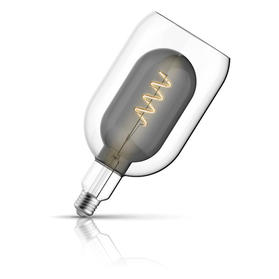 Crompton Lamps LED Tumbler 4.5W E27 Decorative Nucleus 125mm Extra Warm White Smoke