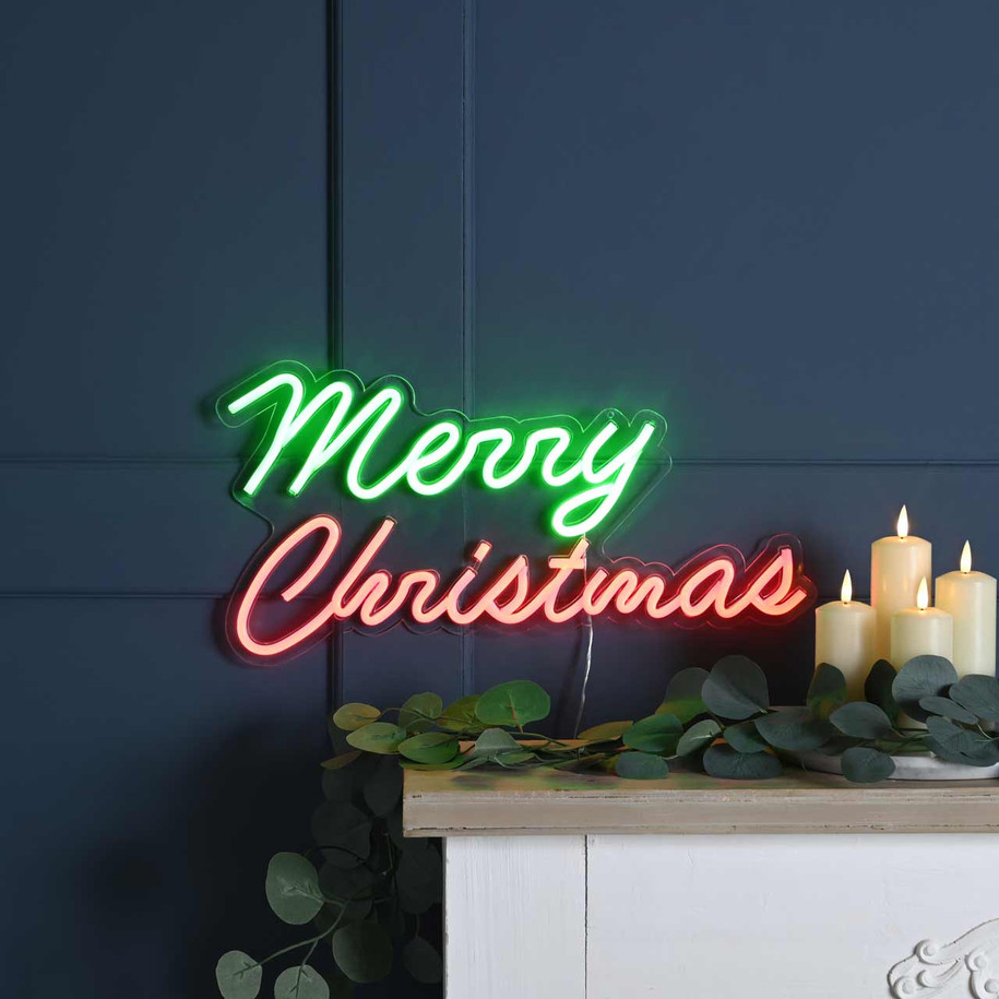 Festive 50cm LED Neon Flex MERRY CHRISTMAS 1