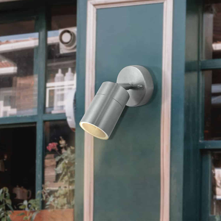 Opus Wall Spotlight Chrome Outdoor Garden Lights 2