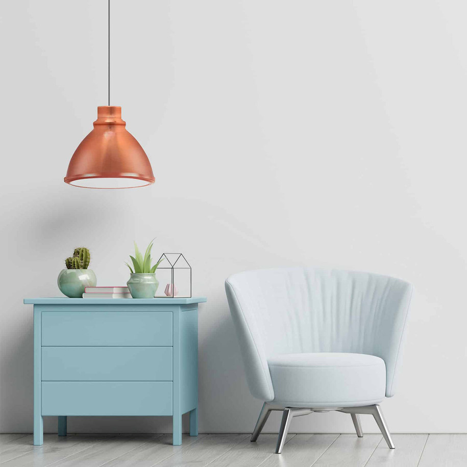 Opus Lamp Shade Rose Gold 210mm Industrial 2