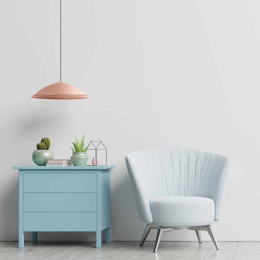 Opus Lamp Shade Pastel Pink 250mm Diner 2