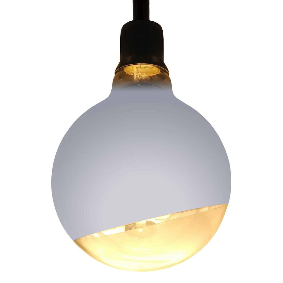 Opus Globe LED Light Bulb E27 4W (40W Eqv) Dim Warm White Slanted Crown Silver G125 Screw Filament Decorative Large 2